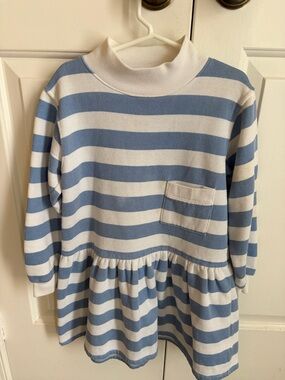 Comfy Striped  Blue and White  Dress